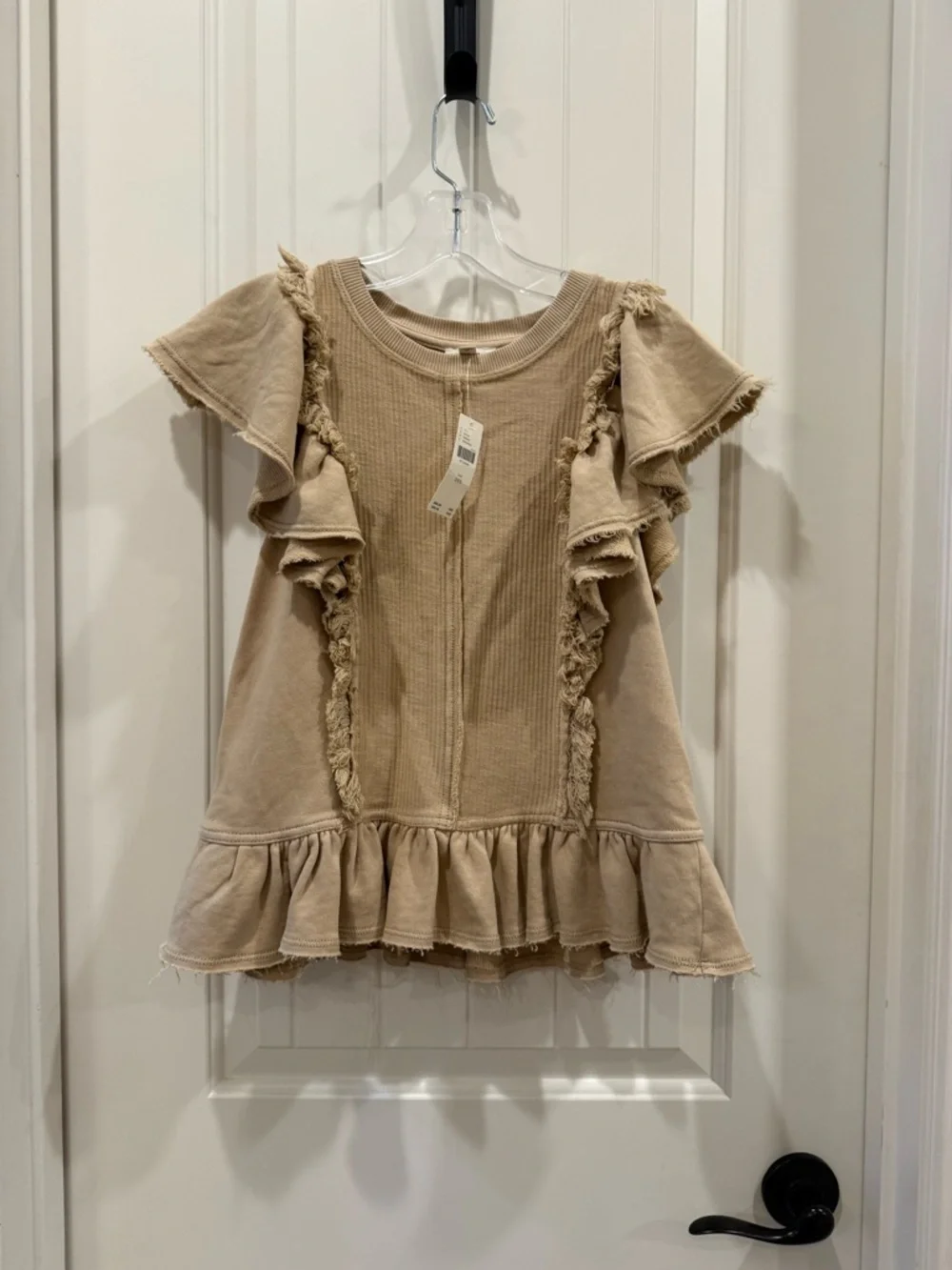 Pilcro Short-Sleeve Ruffled Fringe Top - Picture 2 of 6